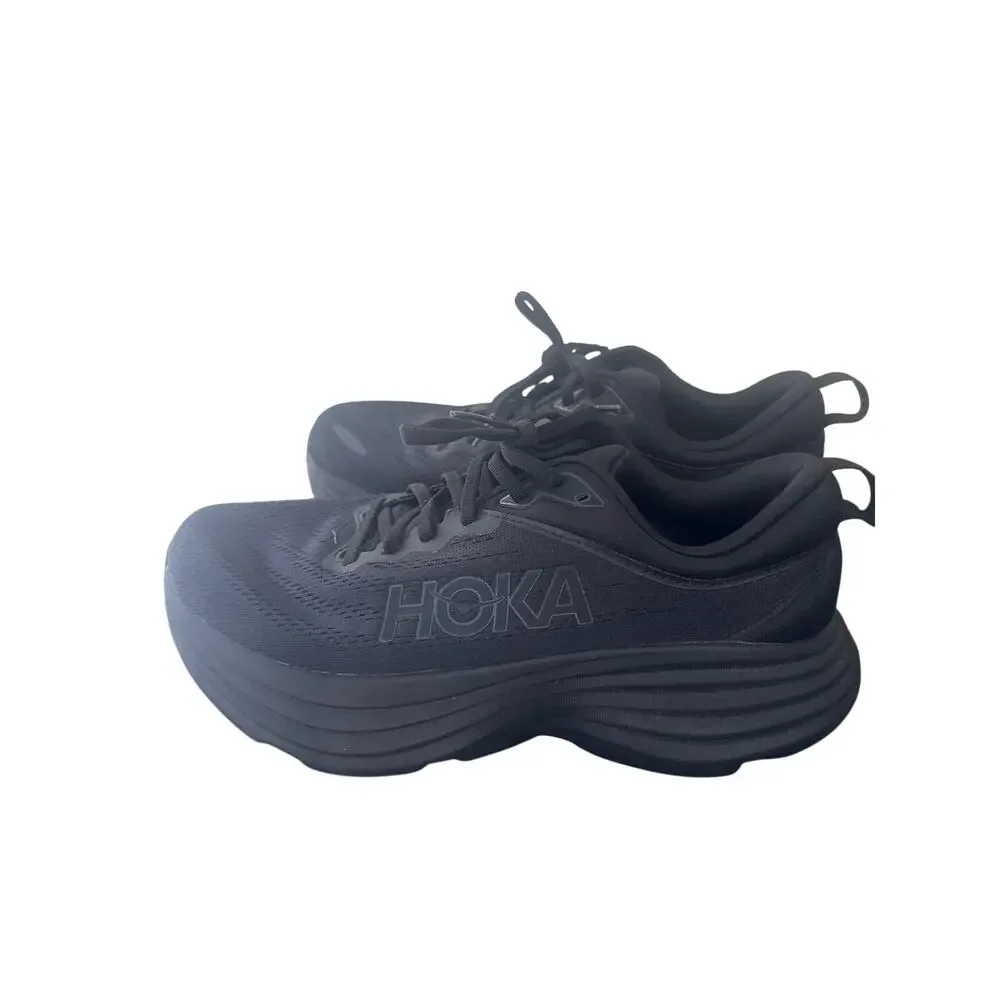Hoka One One Bondi 8 Triple Black Shoes Womens Size 9.5D